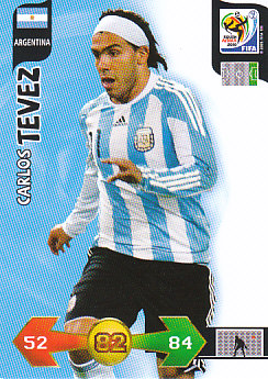 Carlos Tevez Argentina Panini 2010 World Cup #17